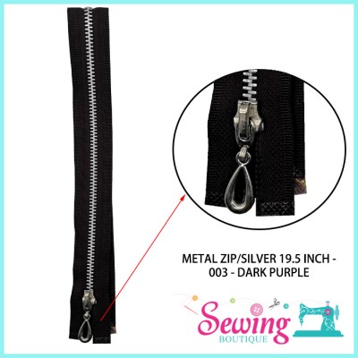 ZIP - SILVER METAL ZIP (003)